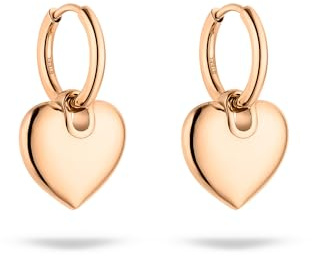 s.Oliver Damen Schmuck – Chunky Herz Halskette, Armband und Creolen aus Edelstahl in verschiedenen Farben – Stylisch, Alltagstauglich & Zeitlos modern