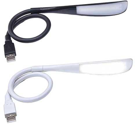 2 les Lampe USB, Éclairage LED Flexible et Réglable, 3 Niveaux de Luminosité, Prend Soin des Yeux, pour la Maison, le Bureau, le Camping et les Voyages