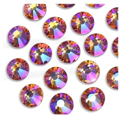 Hotfix Rhinestones Multi Colors Crystal AB Non Hot Fix Rhinestone Flat Back Strass Nail Glitters Garment Stone for DIY Manicure(Blond Shimmer,Mix Sizes SS3-SS16)
