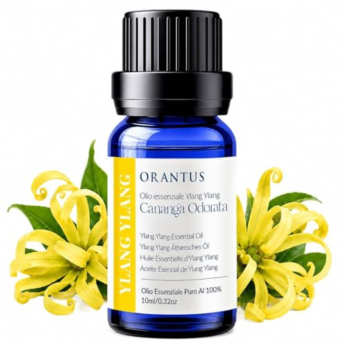 ORANTUS Olio Essenziale Ylang Ylang 10ml Alimentare Puro 100% Naturale – Aroma Floreale Esotico per Diffusore Aromaterapia Ambiente Massaggi
