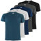 ALPIDEX T-Shirt Magliette da Uomo Confezione da 5 con Girocollo - Taglie S M L XL XXL 3XL 4XL 5XL, Taglia:L, Colore:Water