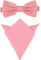 Ladeheid Ensemble Nœud Papillon & Pochette Costume Homme M/P (12cm x 6cm, 22cm x 22cm, PoudreRose)