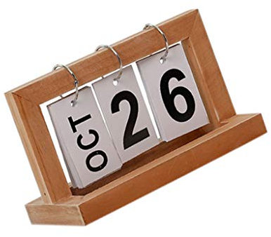 Fenteer Dauerkalender Tischkalender, Natürlich