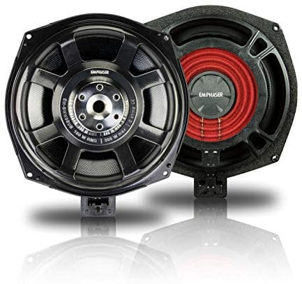 EMPHASER EM-BMW3SUB – 20 cm Auto Subwoofer kompatibel mit BMW Fahrzeugen, Plug & Play Untersitzbass/Underseat Subwoofer, 300 W, 1 Paar