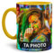 Tasse à personnaliser vous-même/personnalisable avec impression de votre propre photo/tasse avec photo, à motif/tasse publicitaire/tasse d'entreprise avec logo/intérieur et anse, jaune, impression XXL