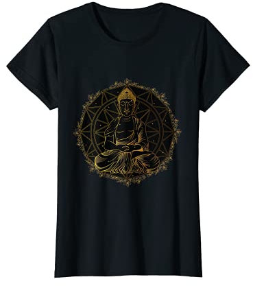 Yoga Buddha T Shirt Namaste Lotus Blume Geschenk T-Shirt