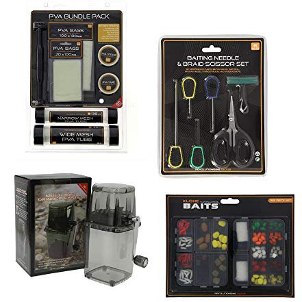 G8DS Praktisches Angler-Set, bestehend aus einem PVA-Set, einem sechsteiligen Plastikköder-Set, Einer Ködermühle und einem 155-teiligem Köderset