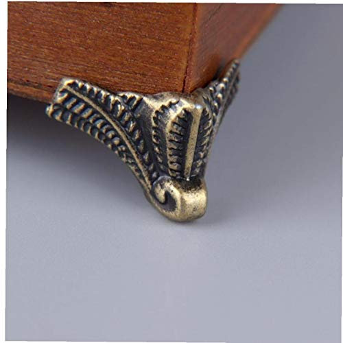 4PCS Möbelfüße Leg Corner Zink-Legierung Home Improvement Antikes Holz Box Füße Bein Eckenschutz