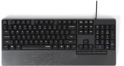 Rapoo NK2000 Wired Spill-resistant Keyboard - Black (QWERTY)