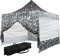 INSTENT Alu-Pavillon 3 x 3 m Pro wasserdicht UV Schutz 50+, urban mit 4 Seitenteilen