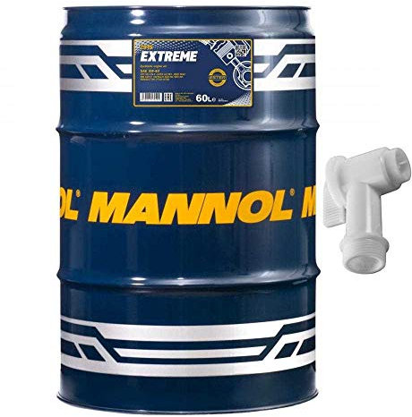 60L MANNOL Extreme 5W-40 Leichtlauf Motoröl API SN/CH-4 ACEA A3/B4 JASO MA2 Hahn SAE SN/CF MB 229.3/226.5 GM LL-A/B-025 A40