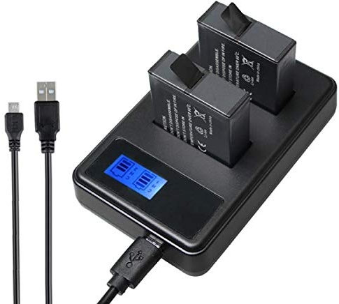 Chargeur Double pour Batterie Go Pro Hero 5/6/7 avec indicateur LED de Chargement