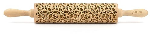 Folkroll 3D-Motiv-Teigrolle 43 cm Stechpalme