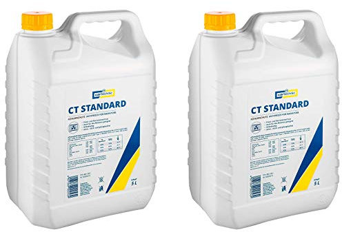 2x Cartechnic 5 Liter Kühlerfrostschutz Anti-Freeze Gelb Yellow CT Standard Kühlflüssigkeit Frostschutz
