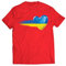 lepni.me Männer T-Shirt Ukrainische Flagge T-Shirt Ukrainisches Herz-Symbol Ukrainische Kleidung (XXL Rot Mehrfarben)