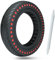 OUXI Xiaomi M365 Reifen 8,5 Solid Ersatzräder für Xiaomi Mijia M365/M365 Pro Elektro-Scooter, Vollgummi Tyre Reifen,Hochelastischer Elektro Scooter Reifen, Neuer Roter Punkt, Farbenfroher Stil