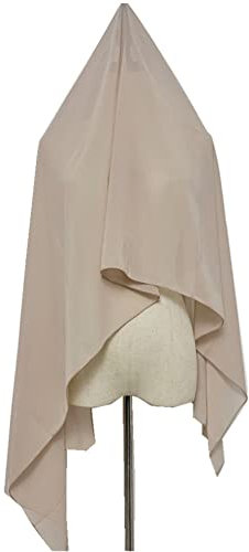 Muslimische Kleider Damen Hijab Full Cover Sonnenschutz Behalten Kopftuch Hijab Kopftuch für Damen Muslimische Frauen Schal Kopfbedeckung Hidschab Islamische Gesichtsschleier Turban Khakifarbenes