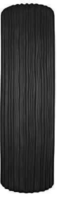 GILDE 56471 - Vaso Fjord opaco, struttura scanalata, altezza: 58 cm, profondità: 16 cm, diametro: 16 cm, colore: Nero opaco
