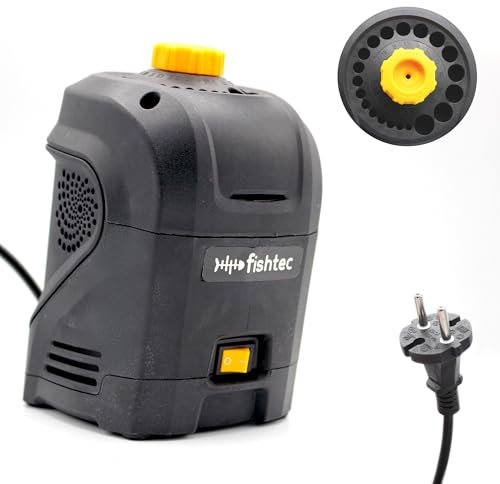 FISHTEC Affûteur de Forets Electrique – Pour Forets de 3 à 12 mm de Diamètre, Pierre d’Aiguisage, Pieds Antidérapant, Compatible Tout Forêts métaux, Alimentation Secteur – 95W, Noir