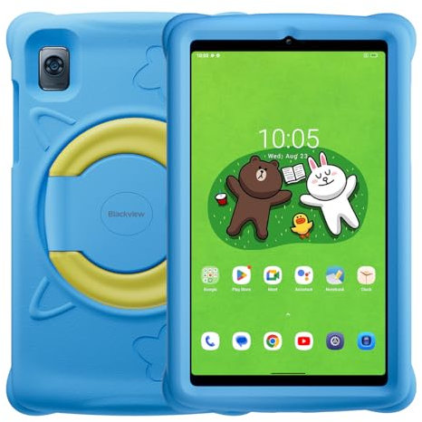 Blackview Tab 60 Kids, Tablet Per Bambini Android 13, 8GB+128GB(SD Esterna da 1TB), 8,68 HD+ IPS, Dual SIM 4G LTE+WIFI, Batteria 6050mAh, Fotocamera 5MP+8MP, Bluetooth, Altoparlanti Dual BOX Blu