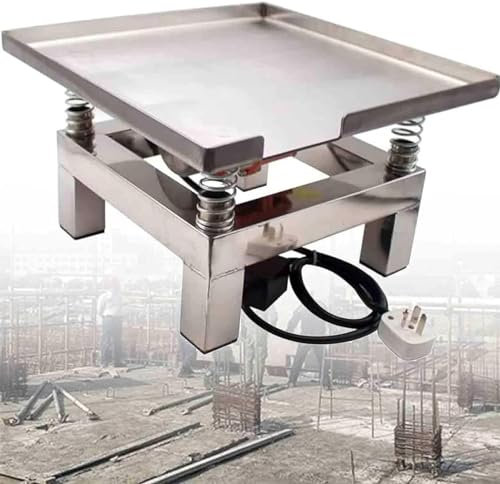SKIHOT Table Vibrante en Béton,350x350mm/500x500mm Test De Vibration Électrique,Plateforme De Vibration De Bloc D'essai De Banc,Vibration 3000 Fois/Min,35 * 35cm-220V