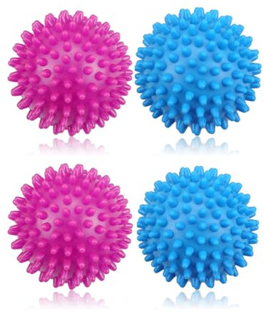 Rumyve 4pcs Clean Laundry Balls,Silicone Laundry Balls,Reusable Tumble Dryer Fabric Softener Washing Machine Balls