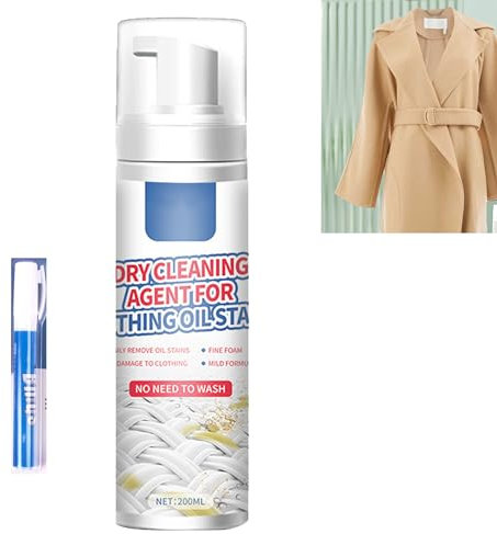 Trockenreiniger Für Kleidung,Trockenpflege Fleckenentferner,Wäscheflecken Trockenentferner,Trockenpflege-Fleckenentferner Für Ölflecken,Chemische Reinigung für Kleidung,+Dekontaminationsstift
