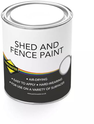 Paintmaster Acrylic Shed & Fence Paint Easy Application Water Based, Perfect for Garden Renovation (Acrylic Shed and Fence Paint - 1L, Light Grey)