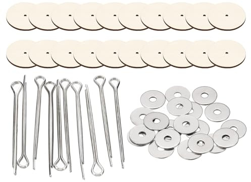 PATIKIL 40mm Puppen-Gelenke, 10er Set abnehmbare Splinte und Faserplatten für die Herstellung von Bären-Gliedmaßen, Kopf-Gelenke für DIY-Bastelzubehör