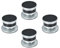 Pailvens Haut-Parleur Pointes de Découplage avec Blindage innovant en Fibre de Carbone, 4 Pièces Pieds Enceintes HiFi avec Base Pad Tapis, Support pour Lecteur CD, DVD, Audio Isolation, Argent