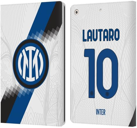 Head Case Designs Licenza Ufficiale Inter Milan Lautaro Martínez 2023/24 Giocatori Away Kit Custodia Portafoglio in Pelle Compatibile con Apple iPad 10.2 2019/2020/2021