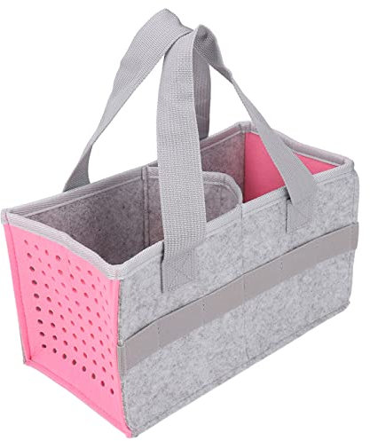 POENVFPO Tragetasche, Tragbare Filz-Tragetasche, Extra Platz, Lautsprecher-Zubehör, Halterung, Tasche für Toniebox-Player, Starter-Set (Rosa)