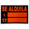 TECHZOCO Cartel Se Alquila, Cartel alquilo piso, Cartel Se Alquila Local, PVC Resistente, Reflectante, Medidas 50 cm ancho x 35 cm alto, Apto para lugares públicos, zonas de exterior y obras