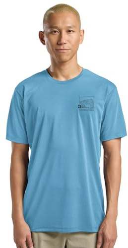 Jack Wolfskin Herren Vonnan Graphic M T-Shirt, Peak Trail Sky Blue, XL EU