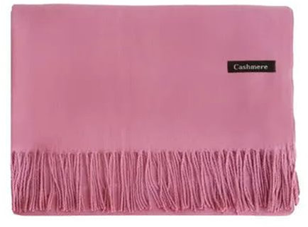 Gyios Schals & Tücher für damen Winter Kaschmir Schal Frauen Schals Lange Wraps Herbst Warm Neck Schal Quaste Damen Schals Schwarz Rot Grün-ne15 Dunkelrosa