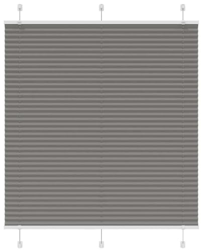 vidaXL Pleated Blind Anthracite 115x100 cm Fabric Width 114.4 cm Polyester