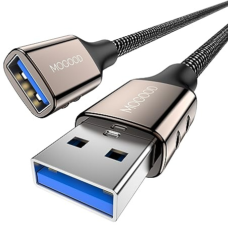 MOGOOD USB 3.0 Extension Cable 8M, USB A Male to A Female Extender, Supports 5Gbps High Speed Data Transfer, Various lengths USB Extender Cord Compatible with lights, PC, Macbook, Camera ang more