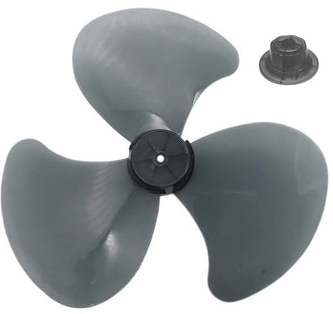 Peosaard Ceiling Fan Parts, Fan Blades Replacement, 16 Inch & 3 Leaves Blades with Nut Cover, Plastic for Table Standing Pedestal Type, Replacement