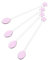 MUCKLILY 4 Piezas cuchara de vidrio transparente cucharón agitadores de café de vidrio cucharas de café pequeñas cuchara de revestimiento de vidrio cuchara de té de cristal minicuchara rosa