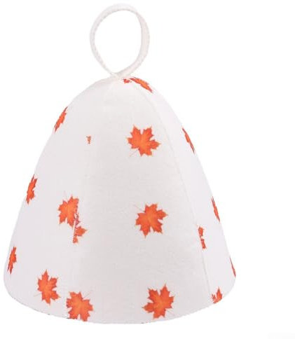 EasyByMall Cuffia da doccia in feltro ispessito per sauna e bagno turco, vestibilità comoda (foglia)