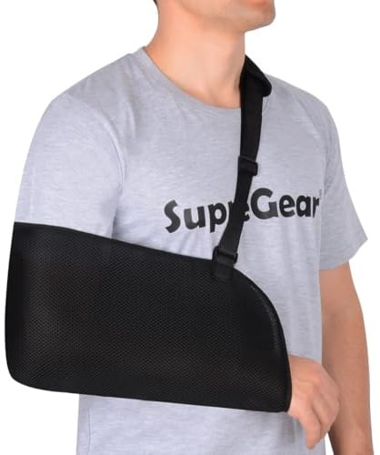 LuLiyLdJ Tutore Braccio Tutore Spalla Destro e Sinistro - Reggibraccio Ortopedico, Tutore a Fascia per Braccio Chirurgia del Polso e del Gomito con Cinturini di Supporto