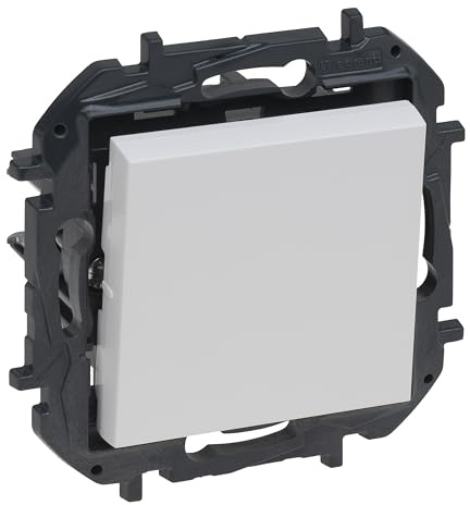LEGRAND Poussoir composable 6A pour installation encastrée, gamme Niloé Step, couleur blanc, 398232B
