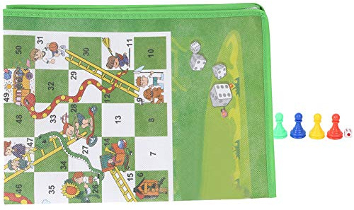 Snake Ladder Chess Board Game Washable Folding Non Woven Fabric Carpet Mat With Cartoon Pattern For Kids Family Indoor Outdoor Play Gift 60x45cm