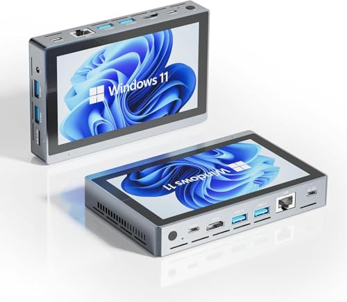 HIGOLEPC Mini PC Win 11 Pro, Celeron N5095 Mini Computer con ventilatore, 8 GB DDR4, 128 GB ROM Mini PC con schermo Micro PC USB-C 4K 60Hz WiFi 5.0 BT5.0
