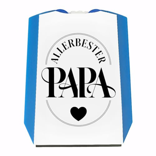 speecheese Parkscheibe Allerbester Papa Spruch Herz, lustig, Vatertag | Schwarz-weiße Parkscheibe für den besten Papa, zum Vatertag, mit Eiskratzer und Einkaufswagenchip, gültig nach Stvo.