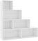 vidaXL Bücherregal Raumteiler Treppenregal Stufenregal Standregal Regal Raumtrenner Wandregal Aktenregal Weiß 155x24x160cm Holzwerkstoff