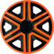 Radzierblenden Action Double Color Orange Schwarz 4 Stück (14 Zoll) Felgendeckel Nabenkappen