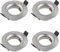 SEBSON Gehäuse für Einbaustrahler mit GU10 Fassung LED Halogen 230V - Einbaurahmen Aluminium, Lochdurchmesser 65mm (min. 60mm, max. 70mm) für Deckenbeleuchtung - 4er Set