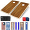 GoSports Cornhole-Spielset, Handwerk-Design, 120 x 60 cm, Zwei Bretter (120 x 60 cm), 8 Wurfsäckchen und Tragetasche