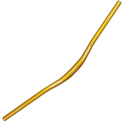 UPANBIKE φ 31,8 mm MTB Mountainbike Fahrrad extra langer Lenker 720 mm Riser Bar (720 mm, Gold)